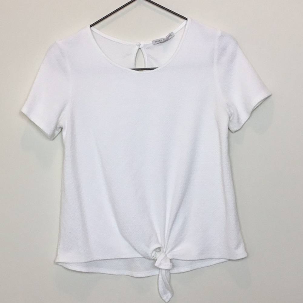 🟢3 for $10 Green Envelope white top size medium
